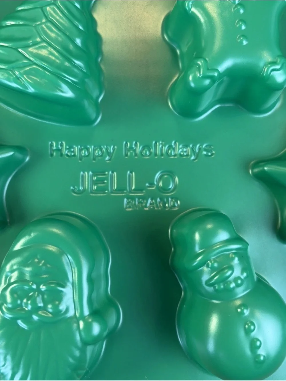 Set of 3 Jello Jigglers Christmas Happy Holidays Molds Santa Snowman Tree Stars